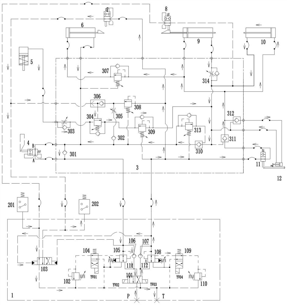 Hydraulic elevator control system and control method