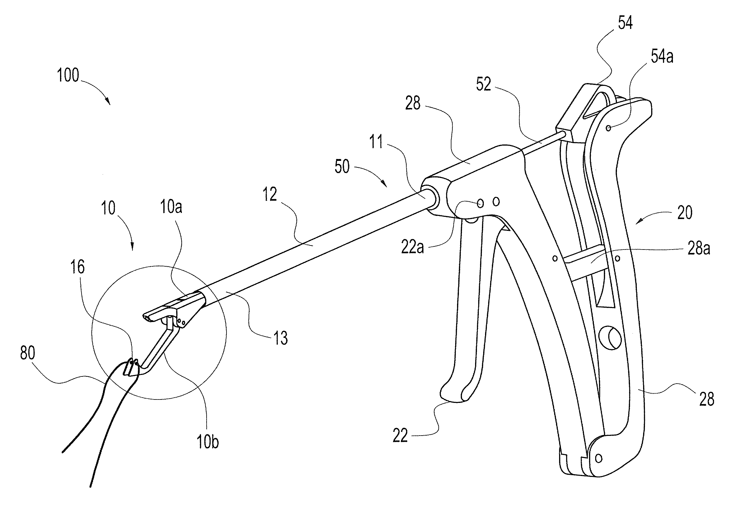 In-line suture passer and method of passing suture