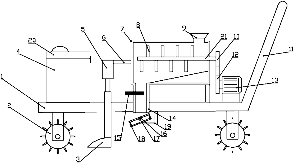 Uniform-feeding agricultural fertilizing apparatus