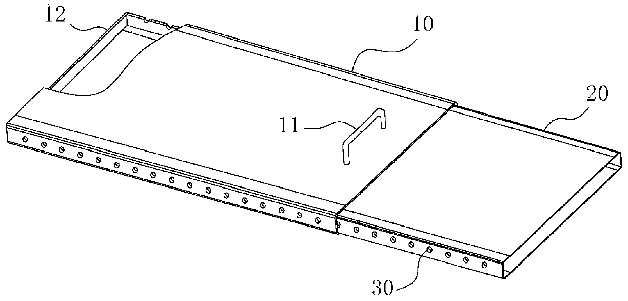 An adjustable cable trench construction cover