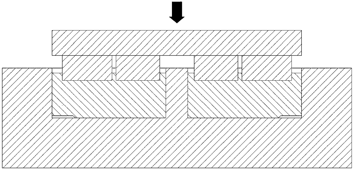 Precision forming method of aluminum alloy reinforcement plate rectangular forging part