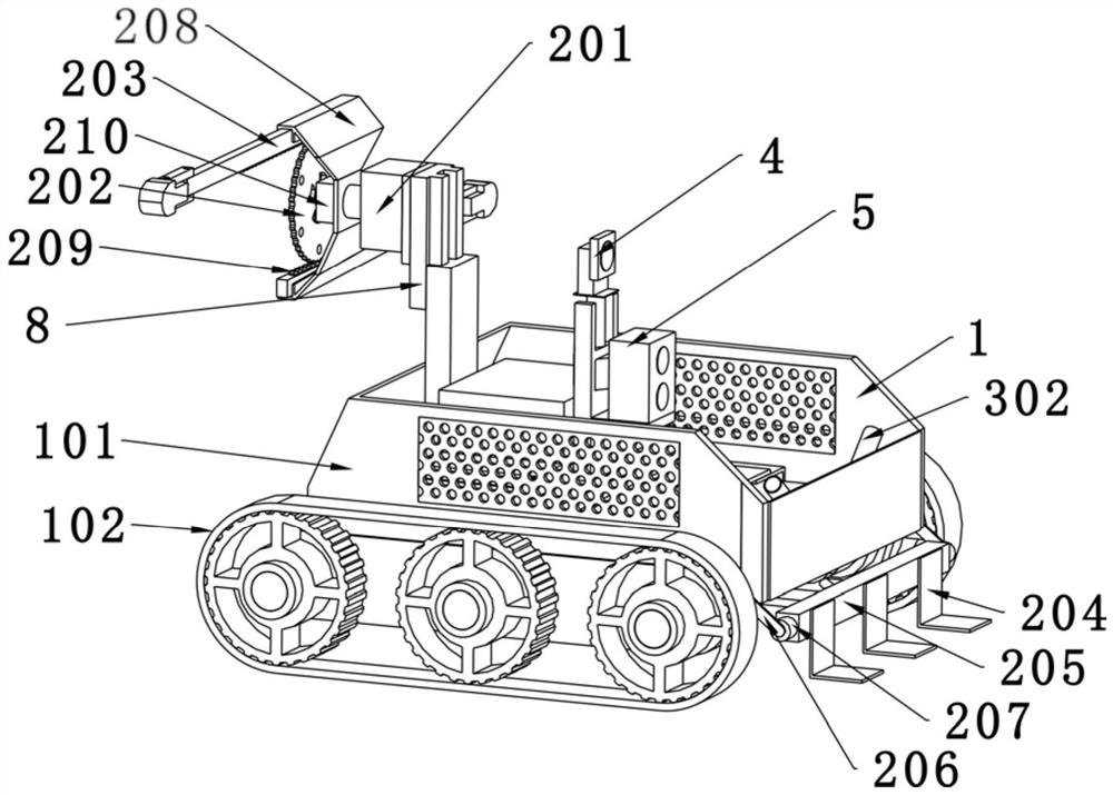 A pipeline cleaning robot