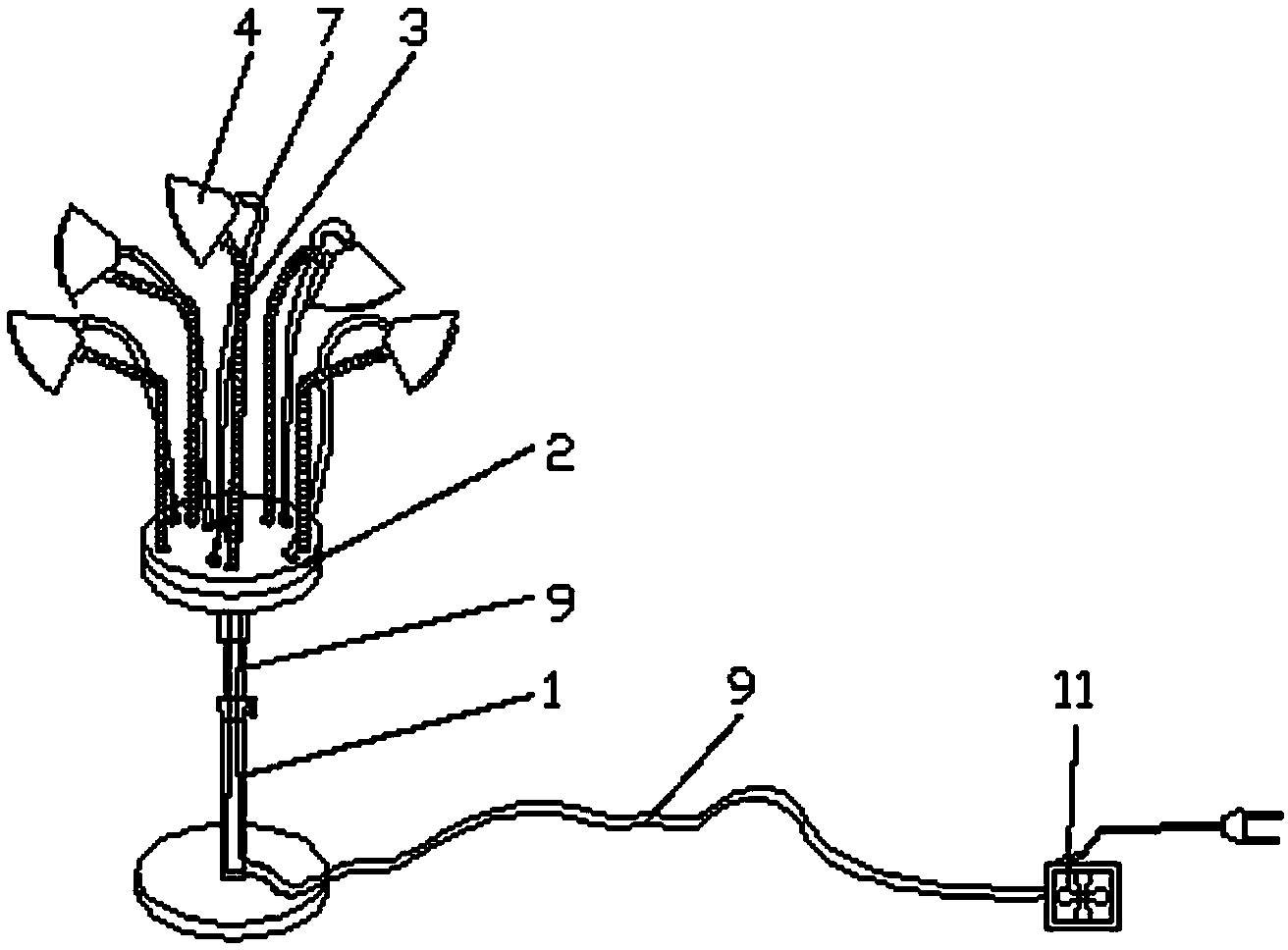 Moxibustion device with automatic smoke removal function