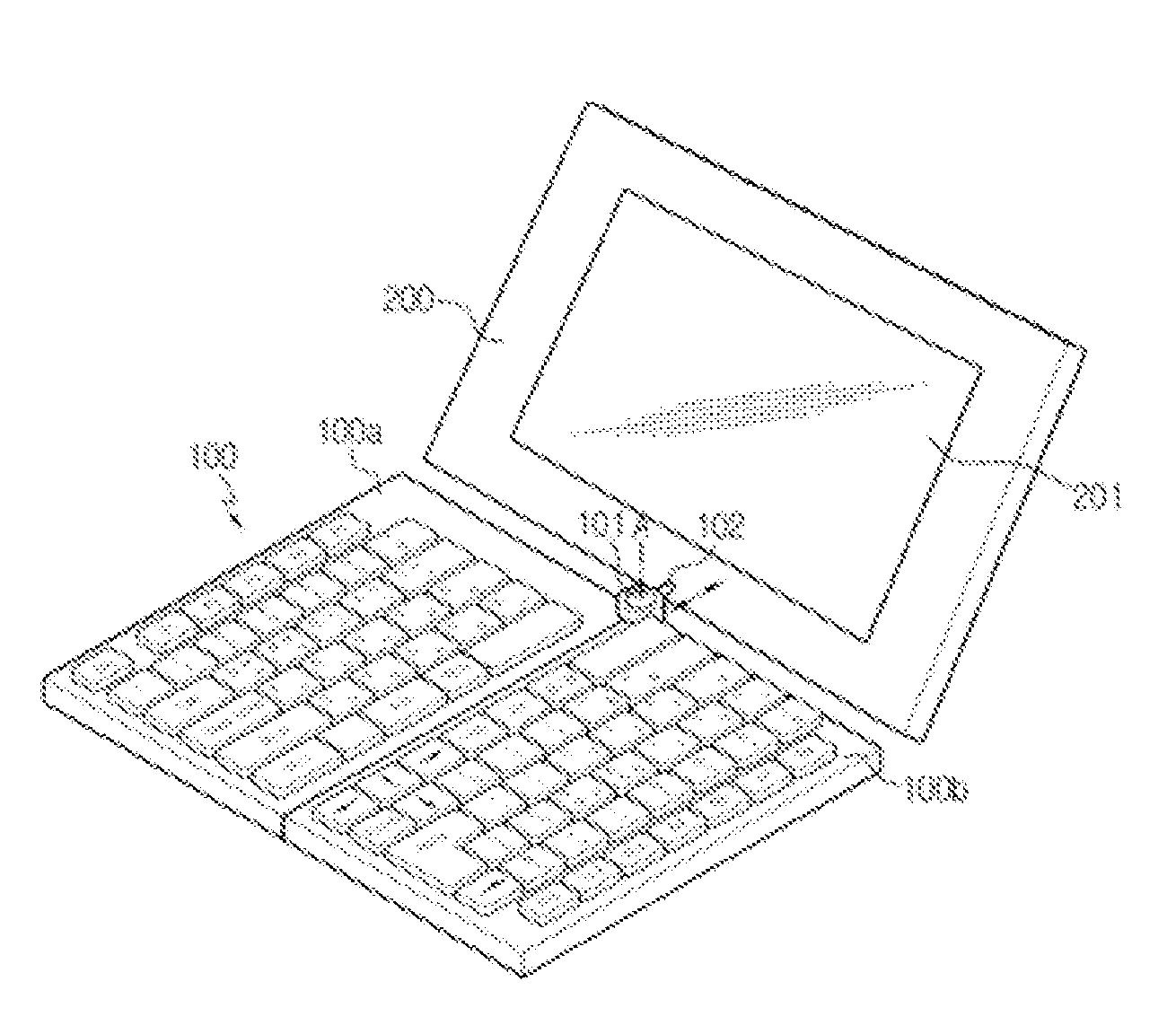 Foldable keyboard for portable computer