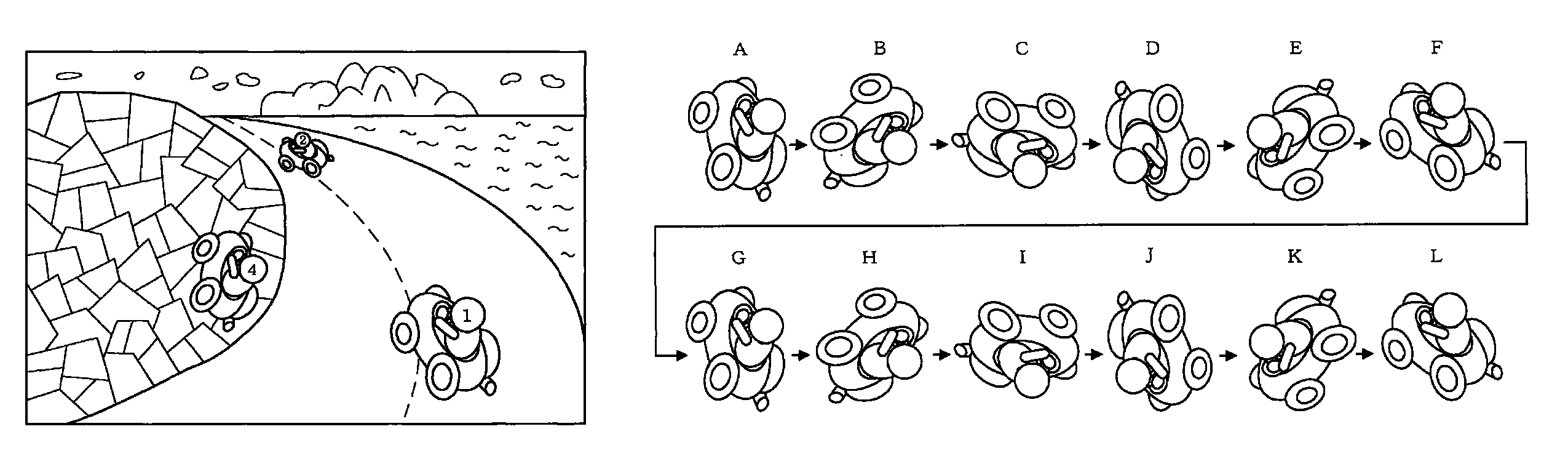 Game machine and game program for overturning or spinning a player object on a display screen