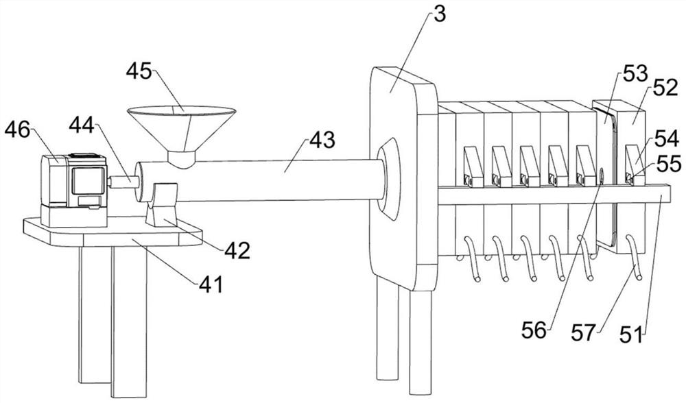 Filter pressing device for producing nanometer calcium carbonate