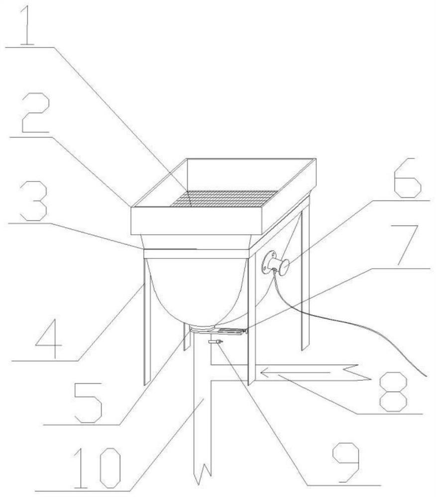 Economical and environment-friendly goaf filling method and device