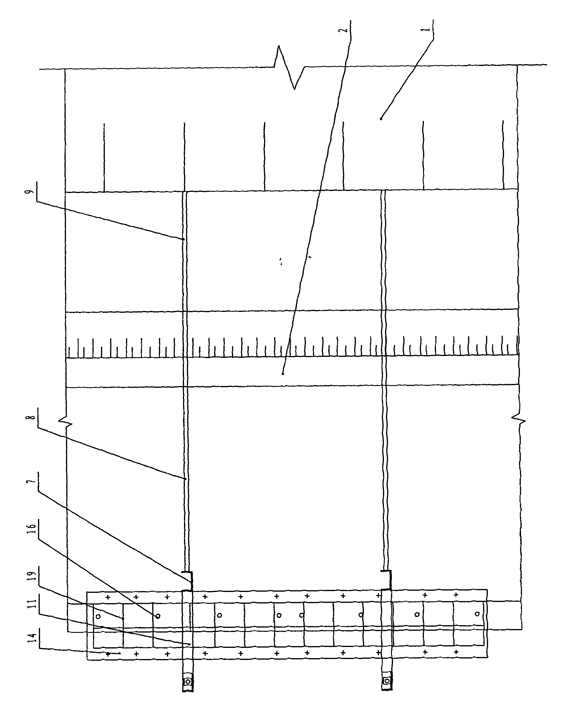 Railway ballastless track bridge kerbstone cast-in-situ construction method