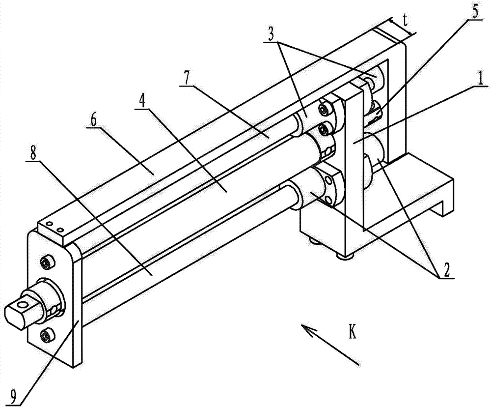 Thrust part used on inner ring measuring device of automatic ball bearing assembling machine