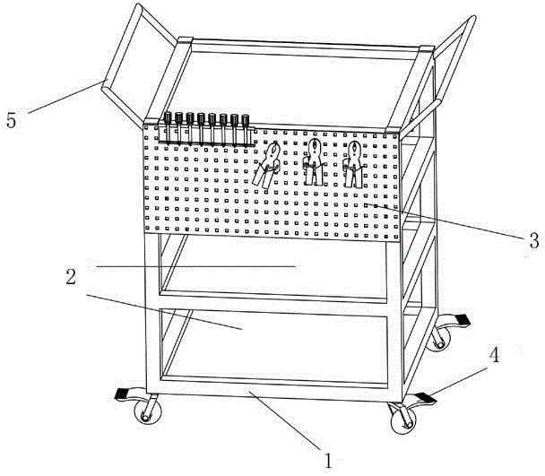 Laboratory communication wiring tool cart