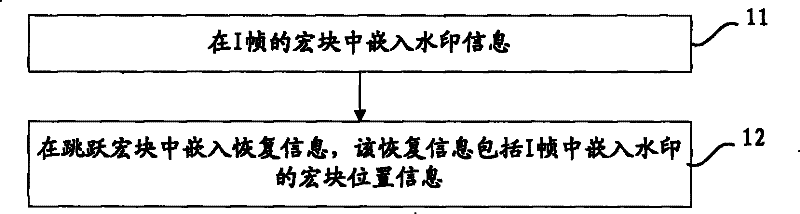 Method and apparatus for embedding and erasing video watermark as well as system for processing watermark