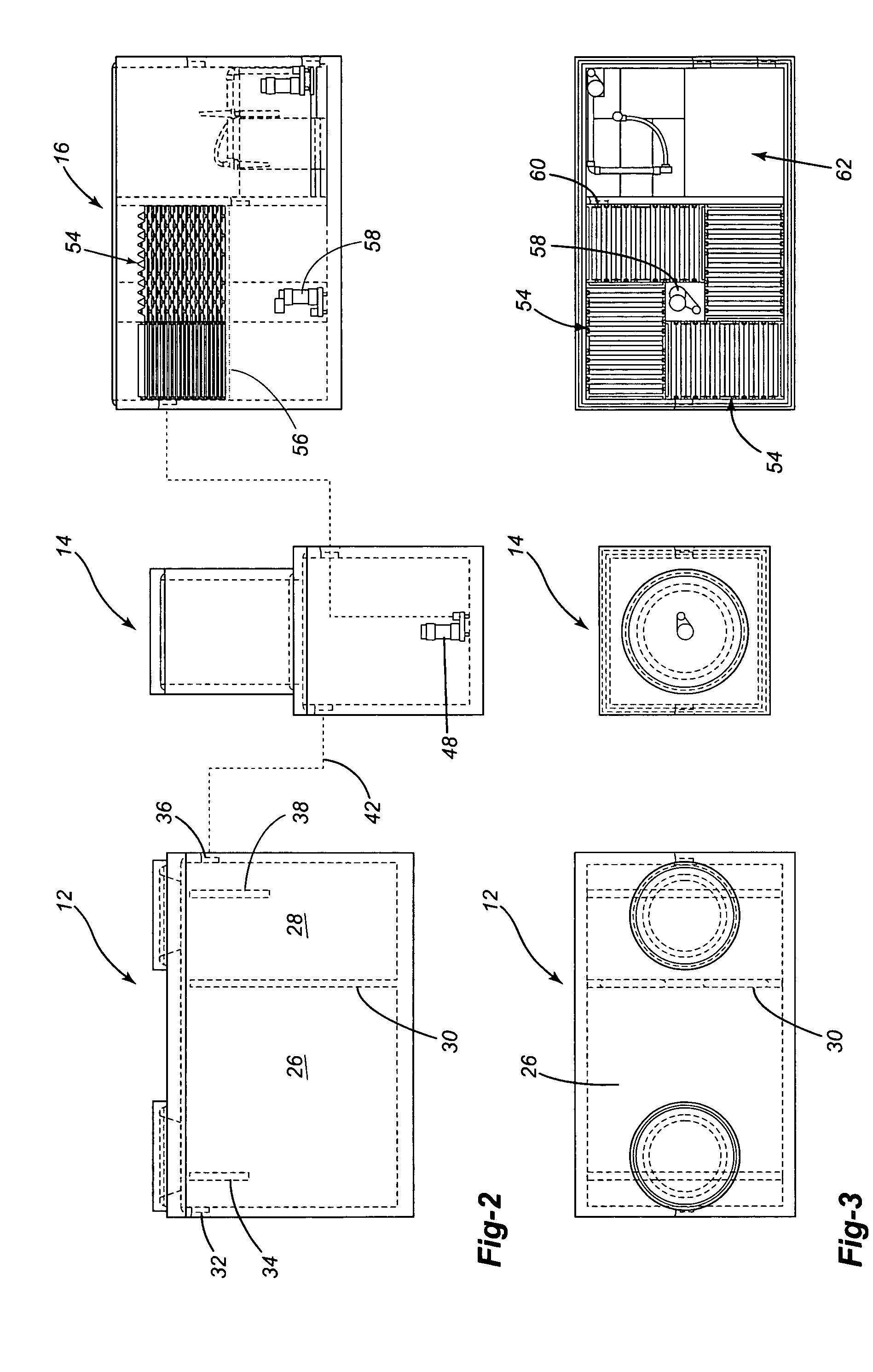 Used water treatment system for residences and the like