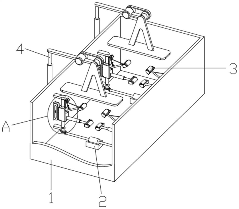 A derusting device for shipbuilding T-shaped steel