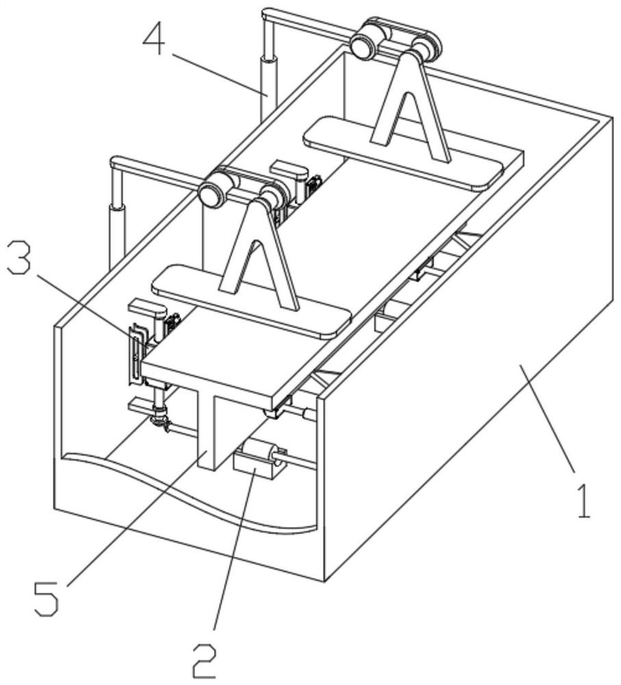 A derusting device for shipbuilding T-shaped steel
