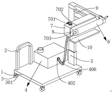 Interior wall painting device for constructional engineering construction