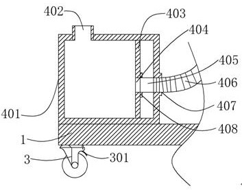 Interior wall painting device for constructional engineering construction