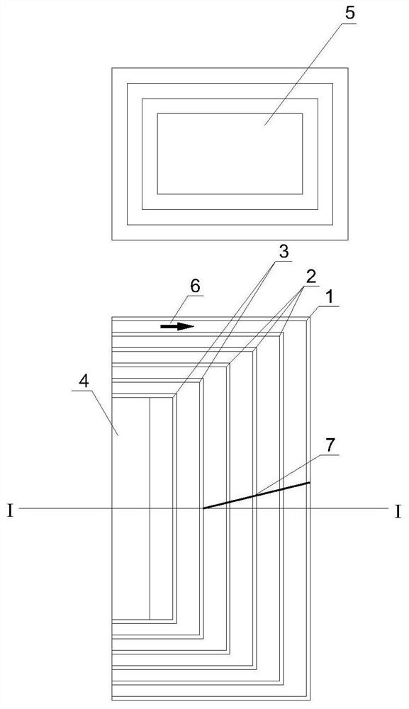 Inner dumping site ditch reserving and discharging method beneficial to ventilation of near-horizontal opencast coal mine stope