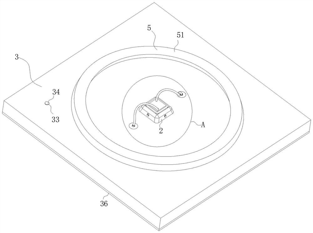 LED waterproof packaging structure and packaging process