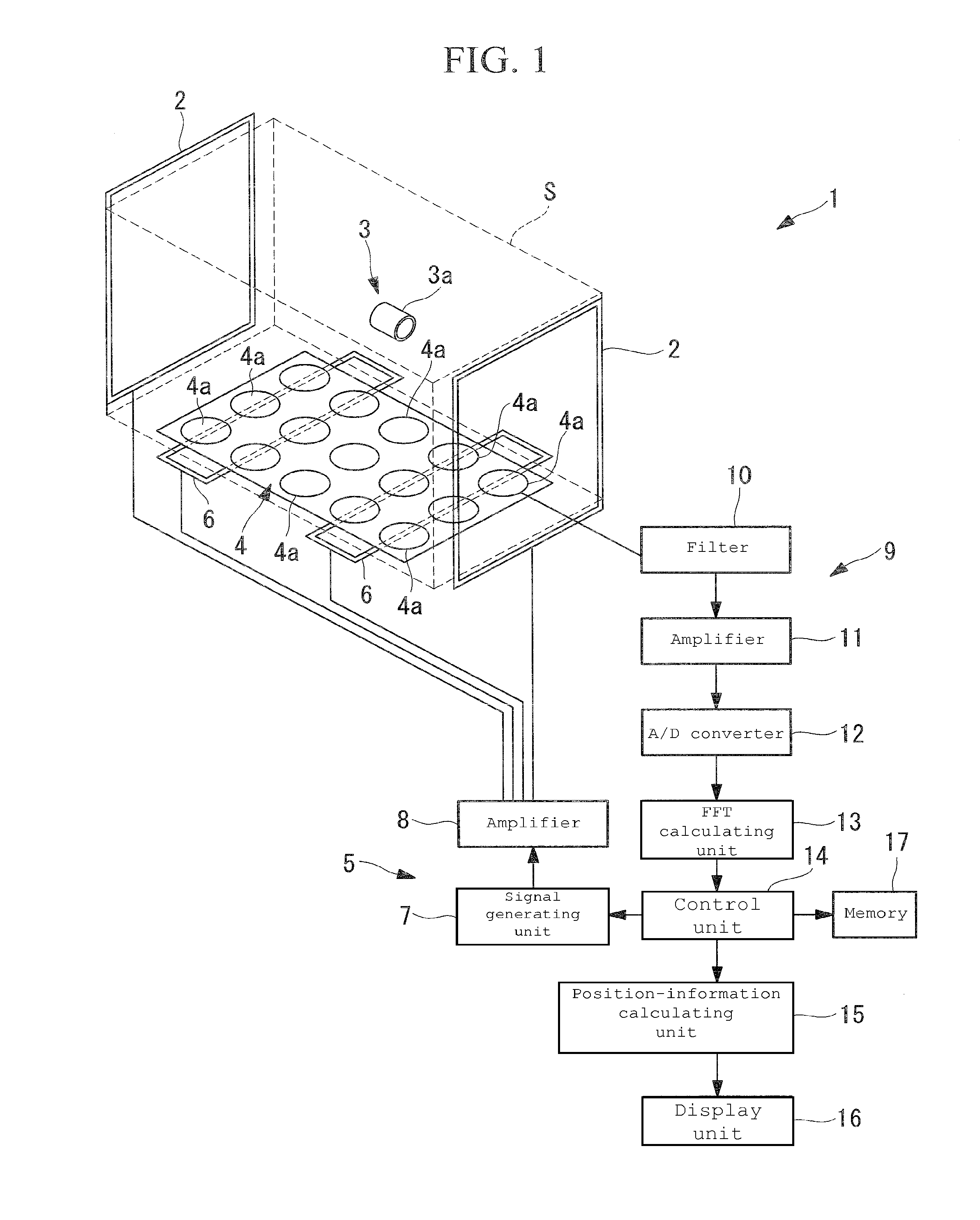 Position detecting device having opposite-phase magnetic-field generating coil, medical device guiding system, position detecting method, and medical device guiding method