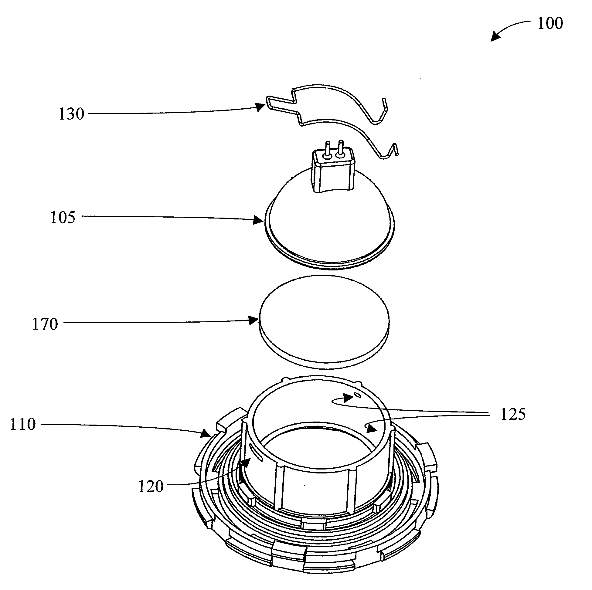 Lamp and method for supporting a light source