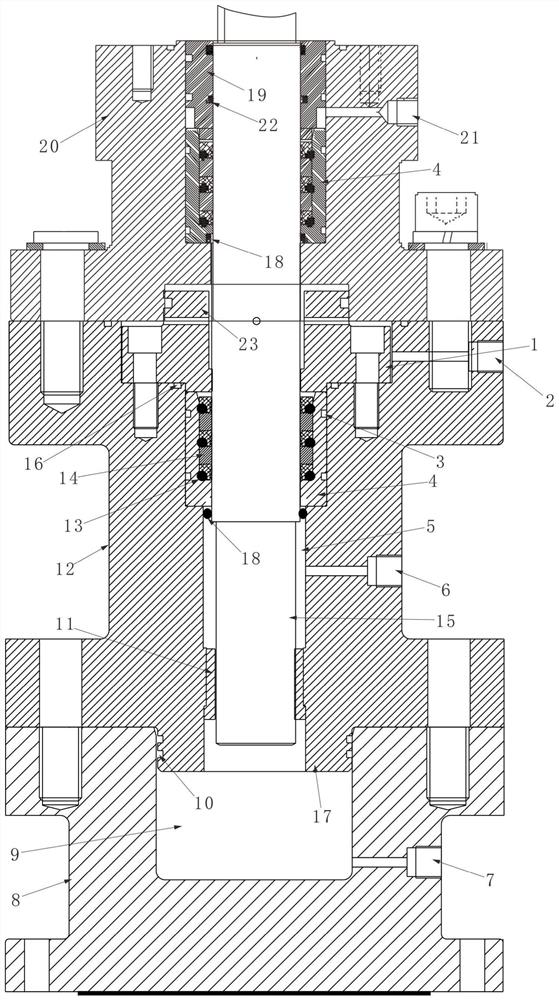 Rotary dynamic sealing device of core lifting mechanism