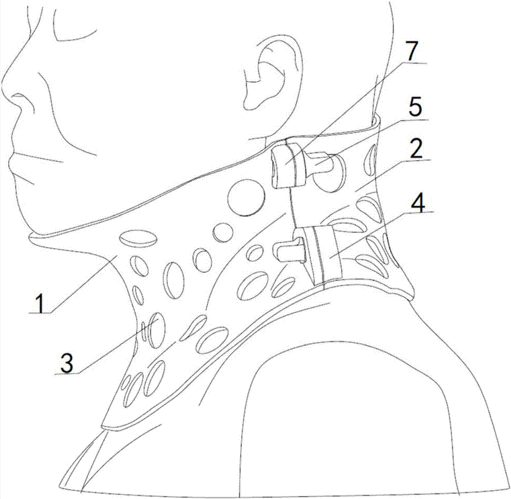 Freely detachable personalized neck brace based on 3D printing and preparation method thereof