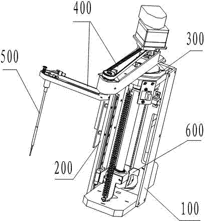 Double-section sampling arm