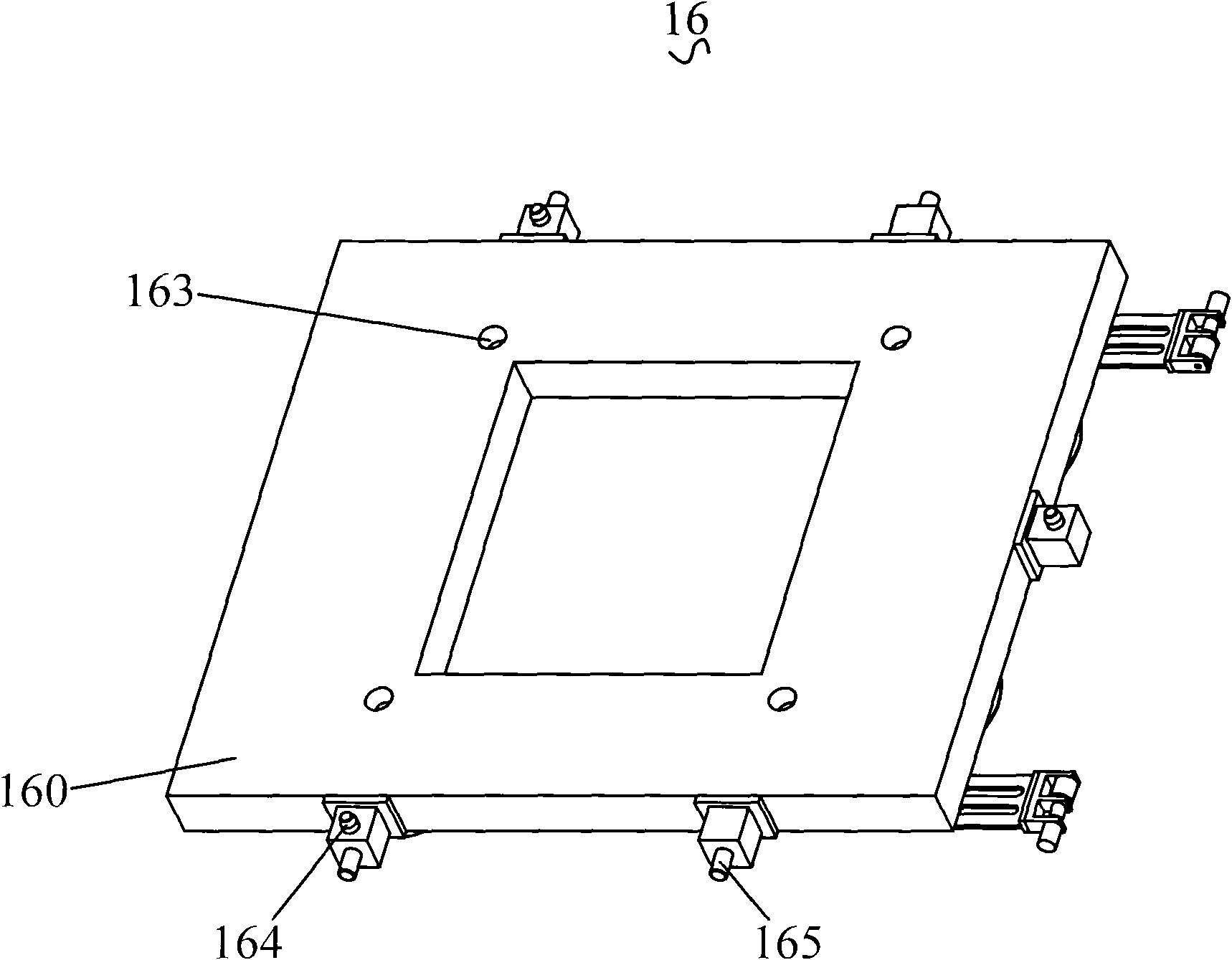 Mobile device of photoetching machine wafer stage and photoetching machine adopting mobile device
