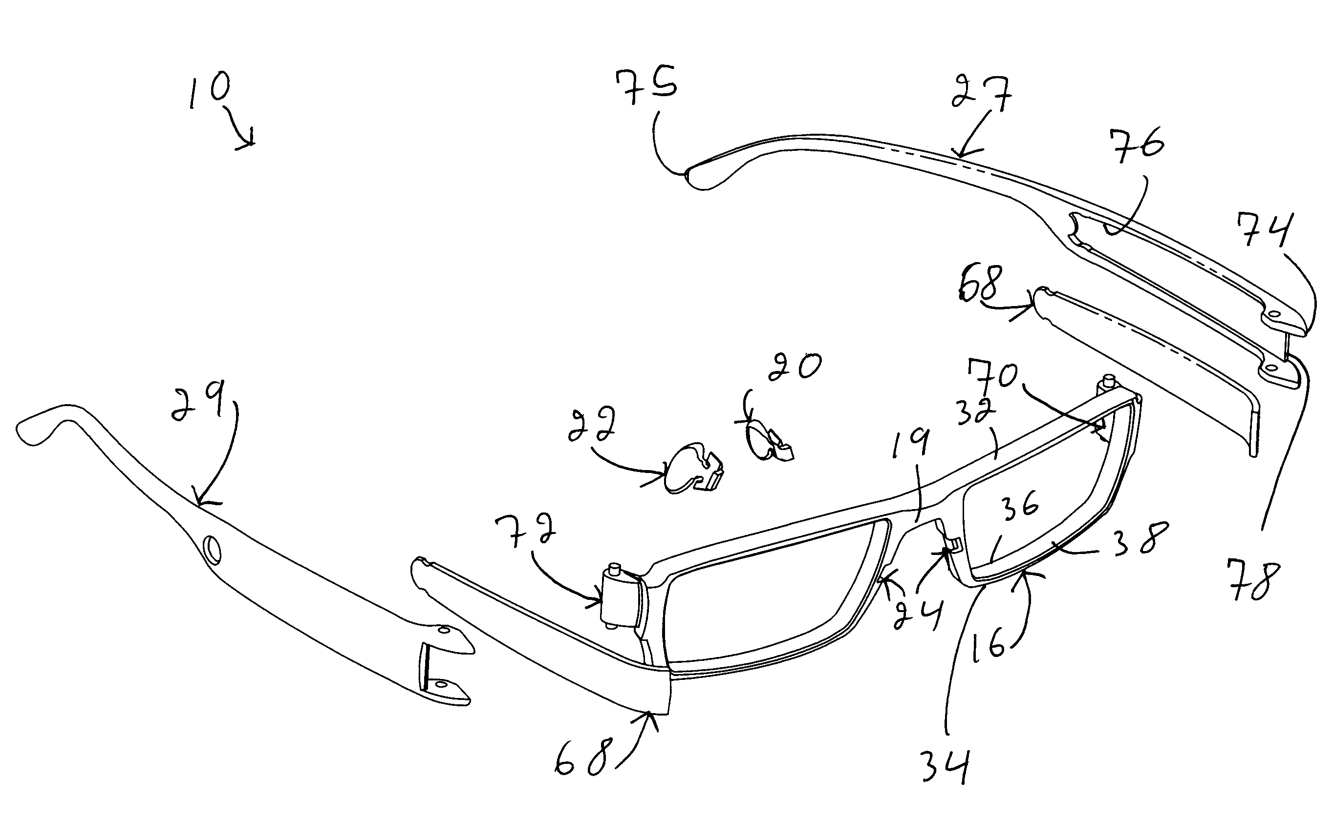 Eyeclasses with interchangeable nose pad