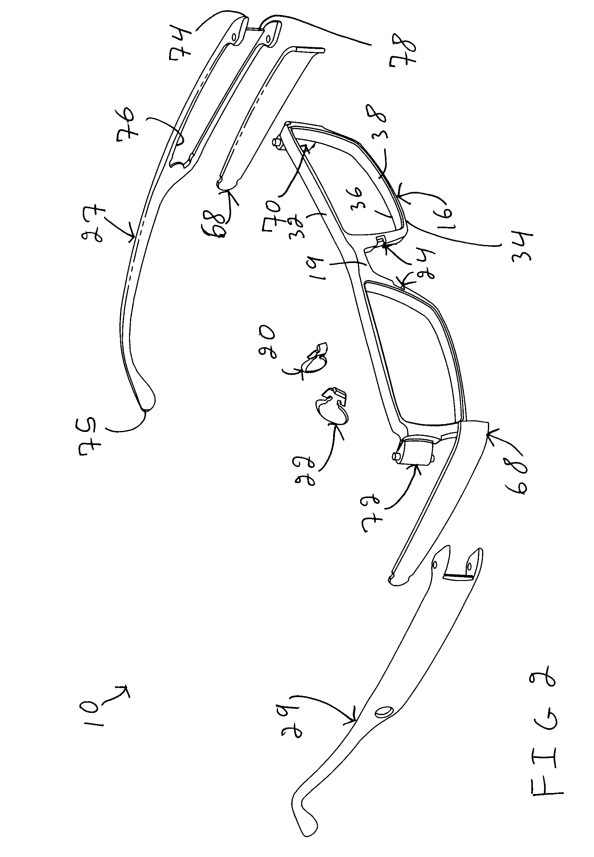 Eyeclasses with interchangeable nose pad