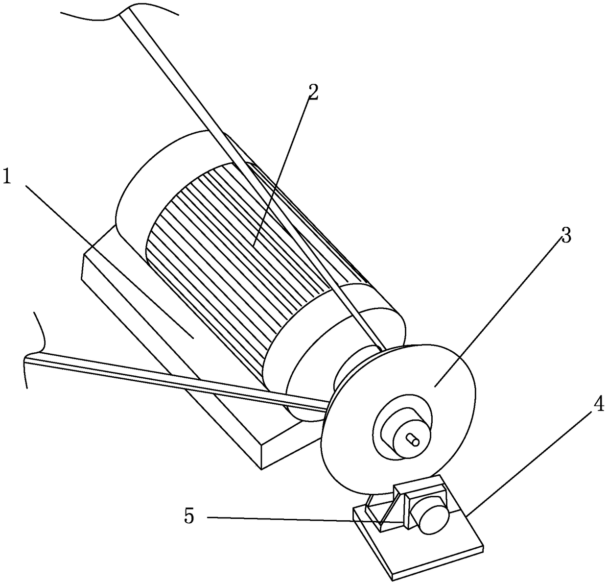 Braking device for main motor of water tank wire drawing machine