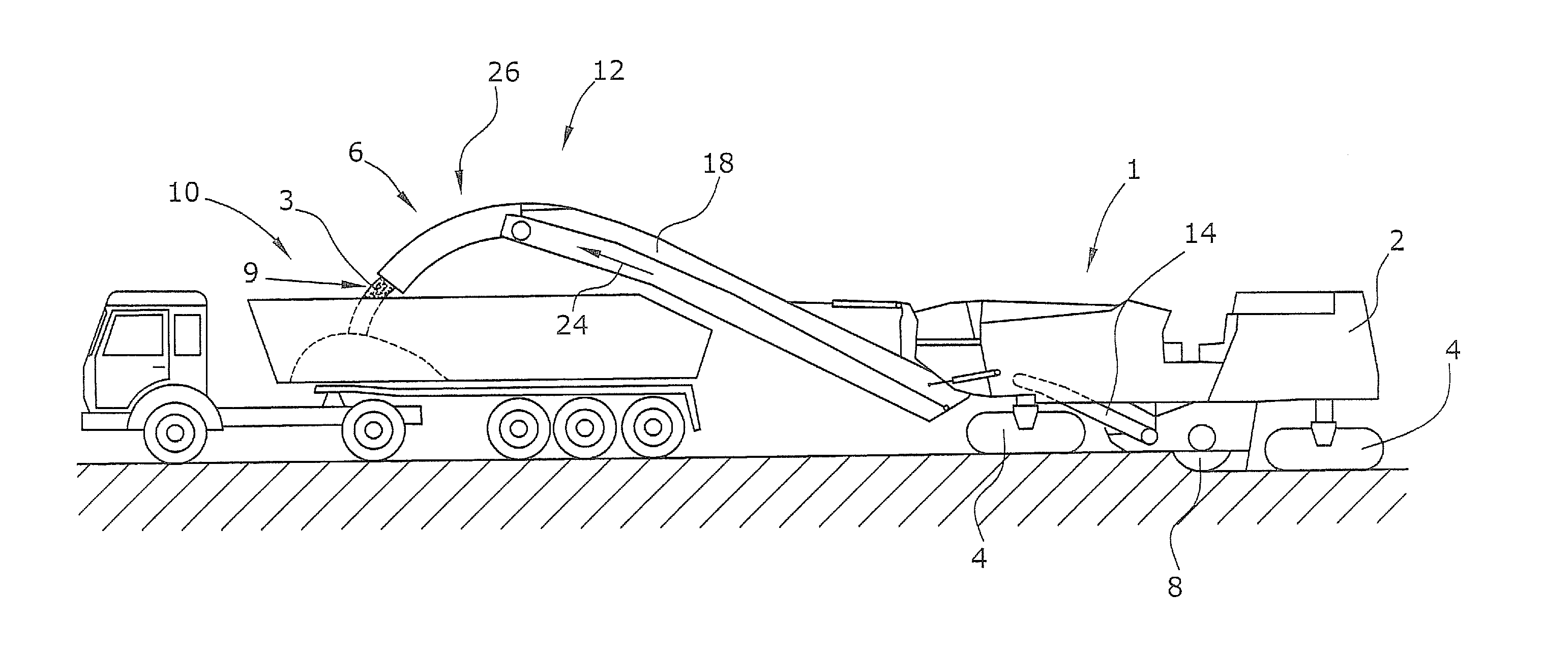 Self-Propelled Cold Milling Machine, As Well As Method For Milling Off And Transporting Away A Milled-Off Stream Of Material
