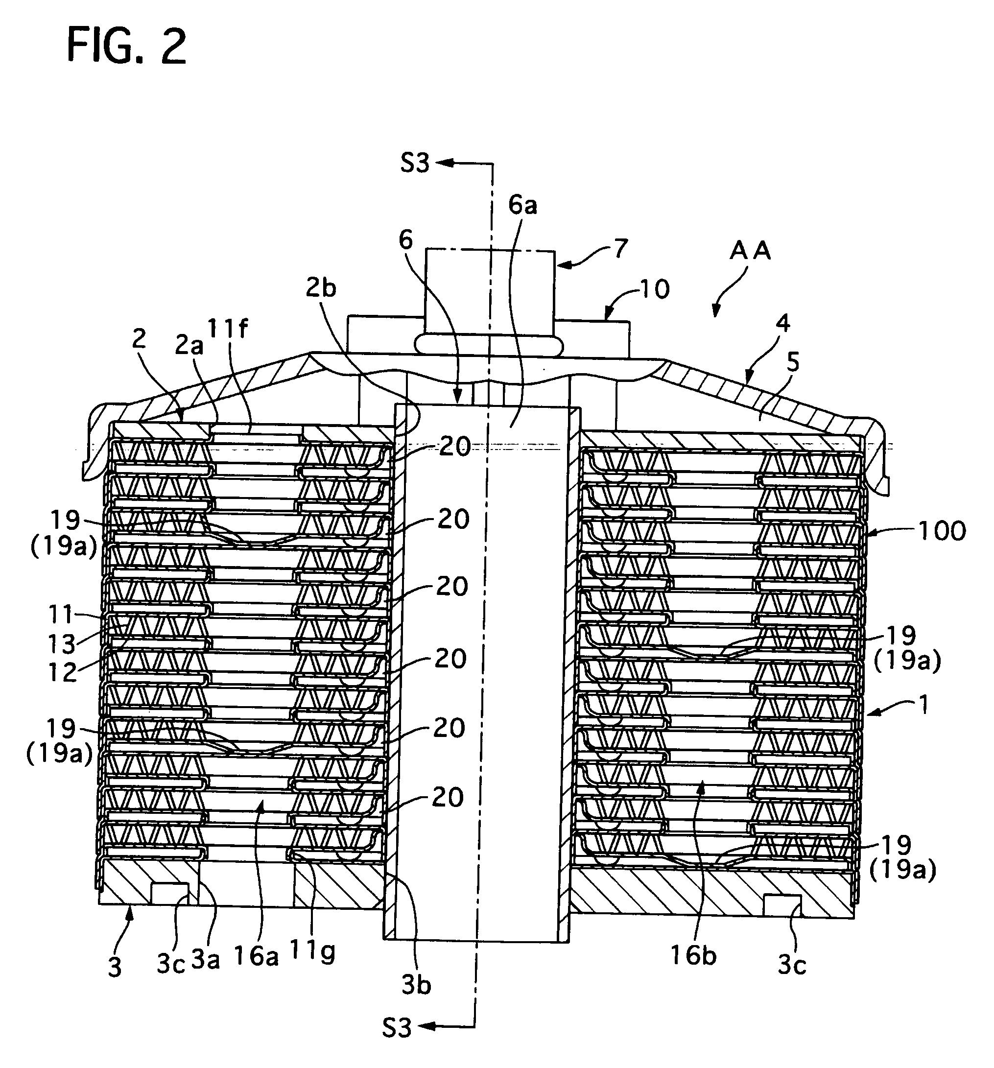 Core structure of housingless-type oil cooler