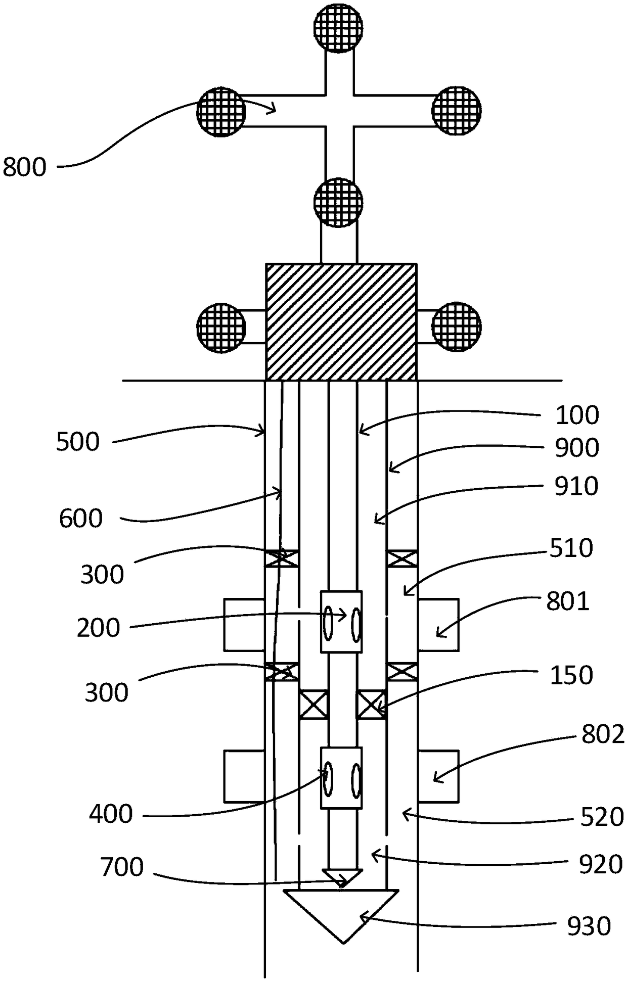 Stratified injection tubular column and stratified injection system
