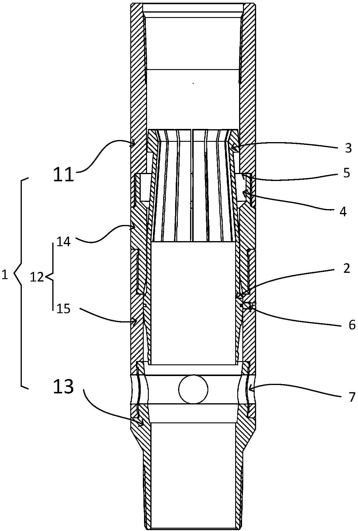 Stratified injection tubular column and stratified injection system