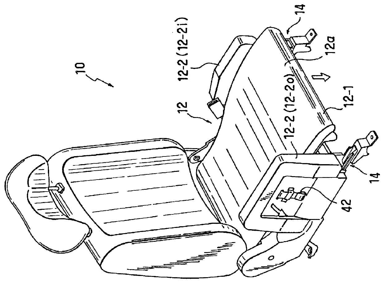 Seat provided with a seat climbing/descending aid structure for easy climbing onto and descending from the seat, and a seat climbing/descending aid designed for that purpose