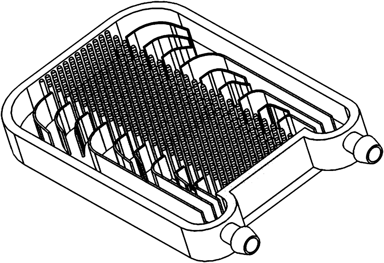 Cooling water channel structure suitable for Pin-Fin power semiconductor module