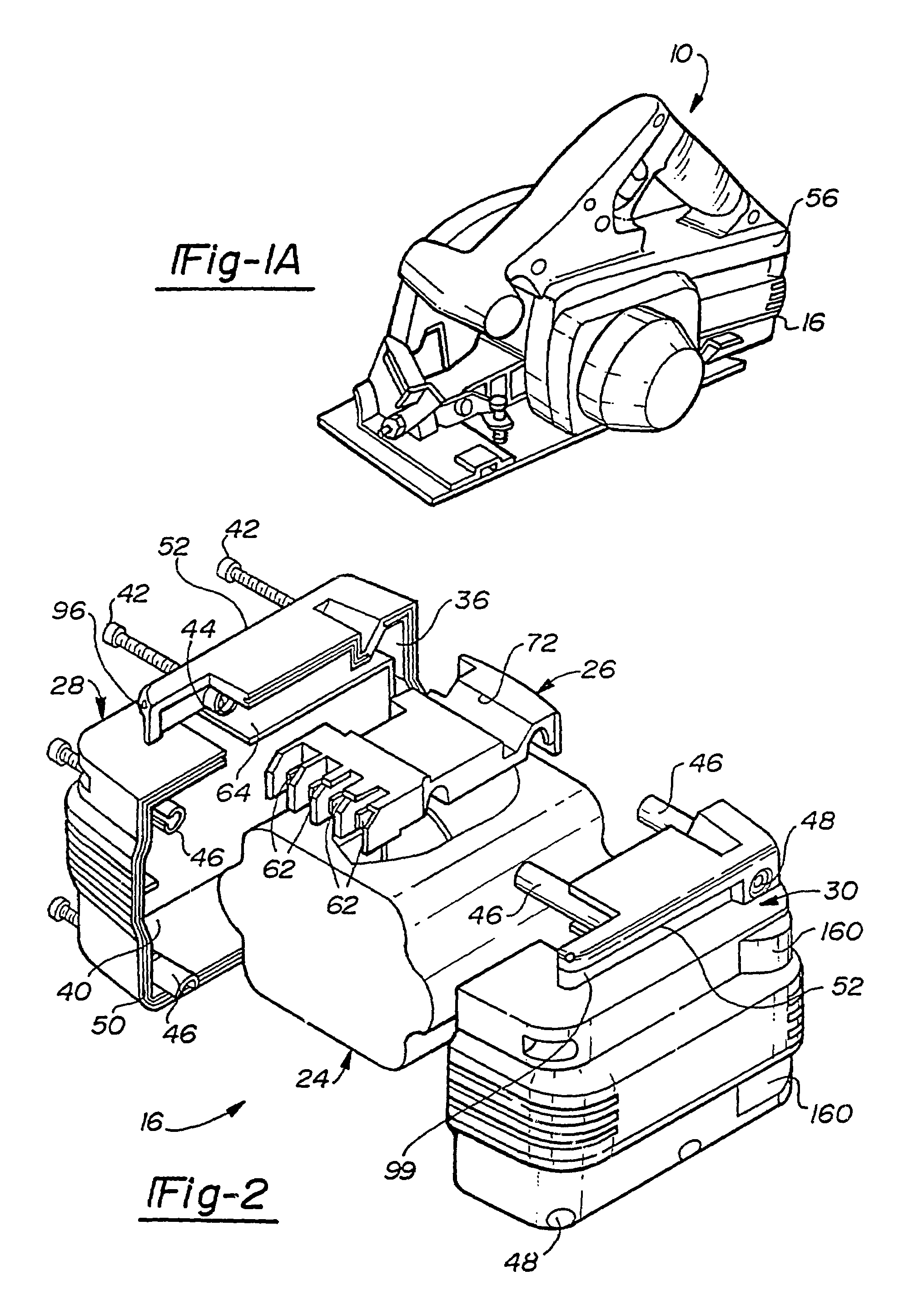 Cordless power tool system utilizing battery pack connection system with guide rails and guide slots