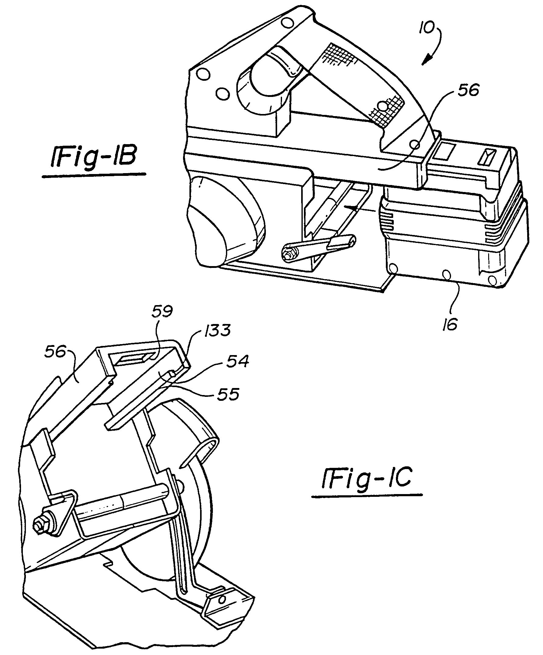 Cordless power tool system utilizing battery pack connection system with guide rails and guide slots
