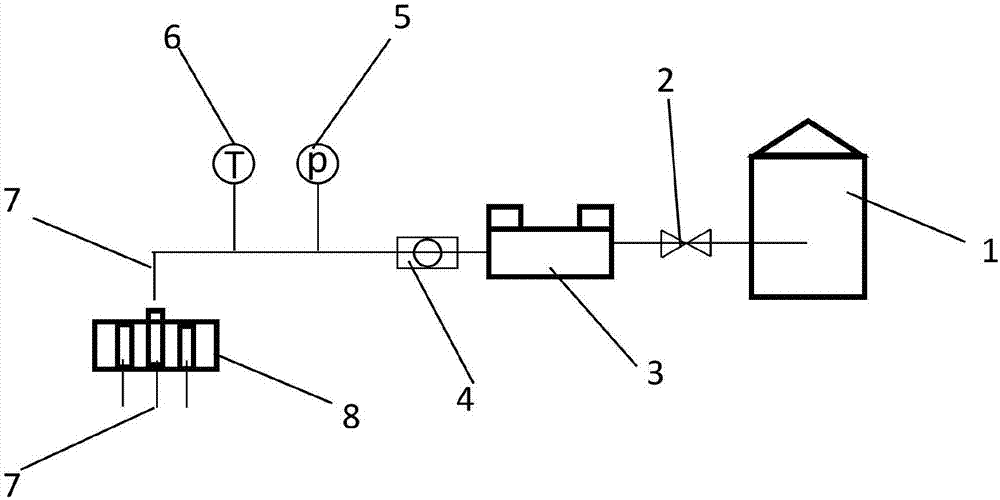 Device for simulating chemical-flooding mining of natural gas hydrates with row-type horizontal wells