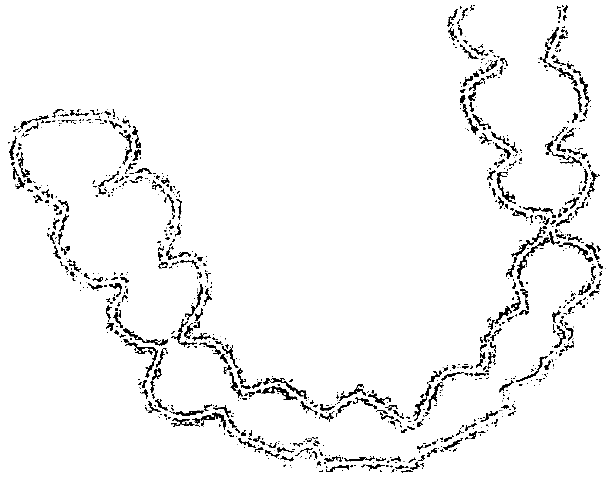 Precise positioning method of spatial trajectory for manipulator cutting invisible aligners without brackets