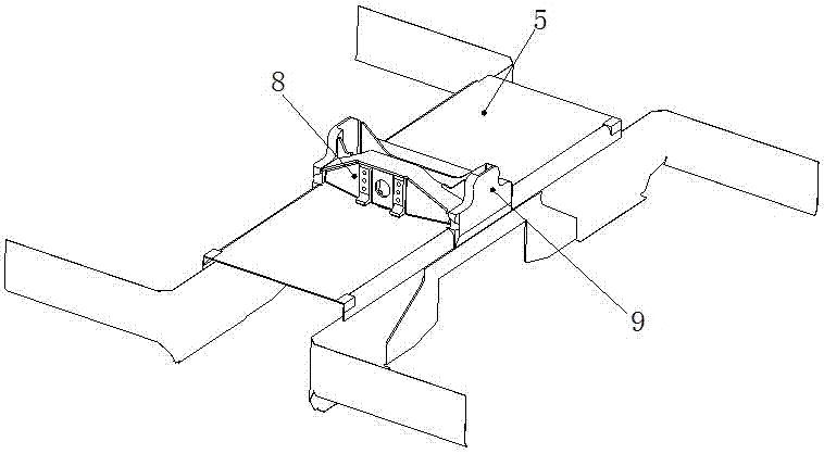 A low-floor rail vehicle underframe structure