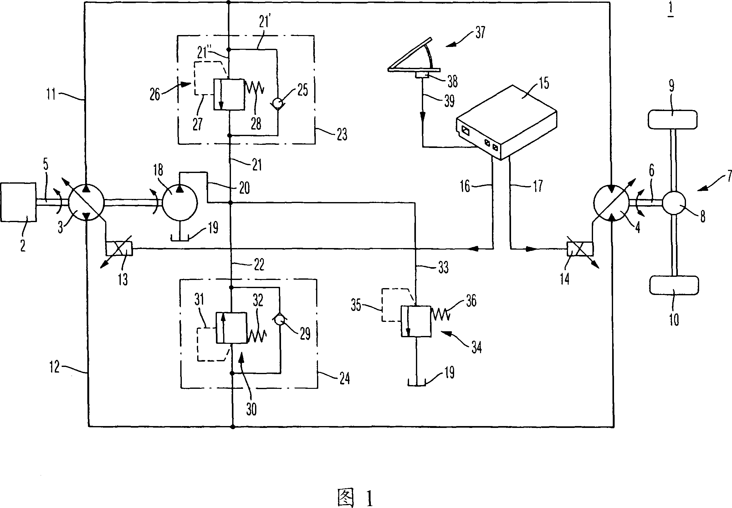 Hydrostatic drive and method for braking a hydrostatic drive