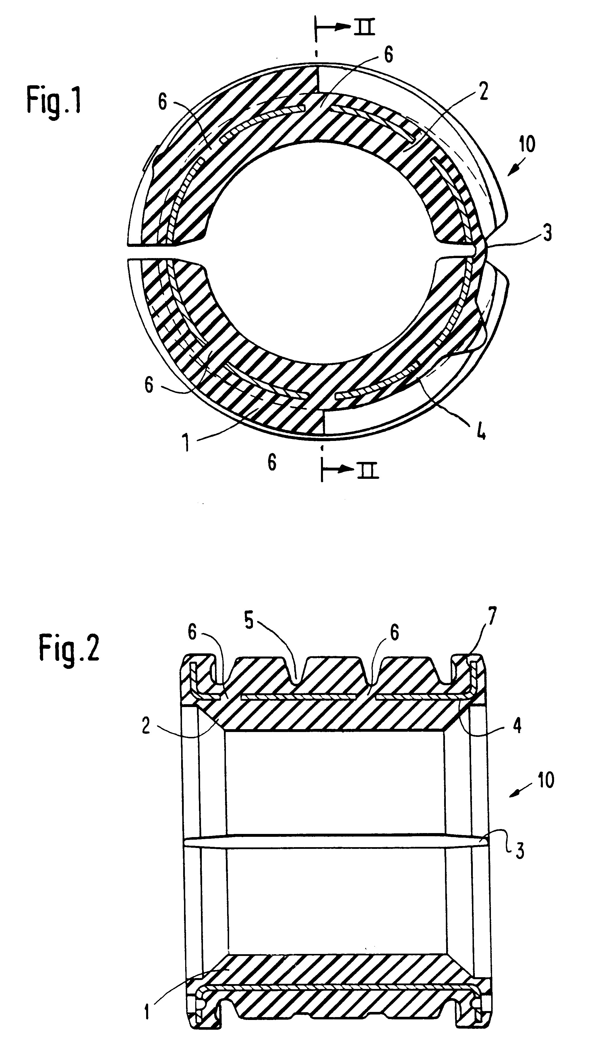 Rubber bearing for the bearing support of a stabilizer in a motor vehicle