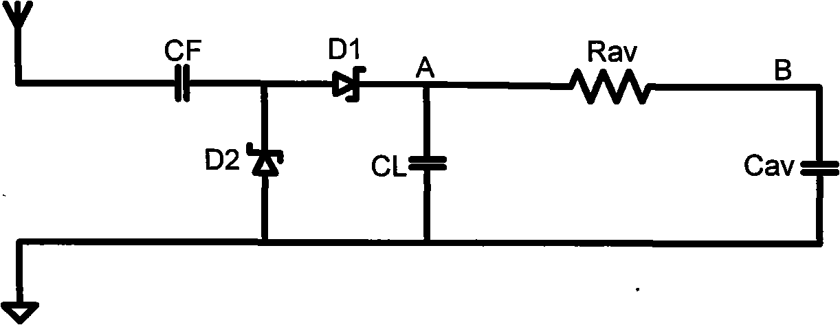 Demodulation circuit for ultrahigh frequency radio frequency recognizing chip
