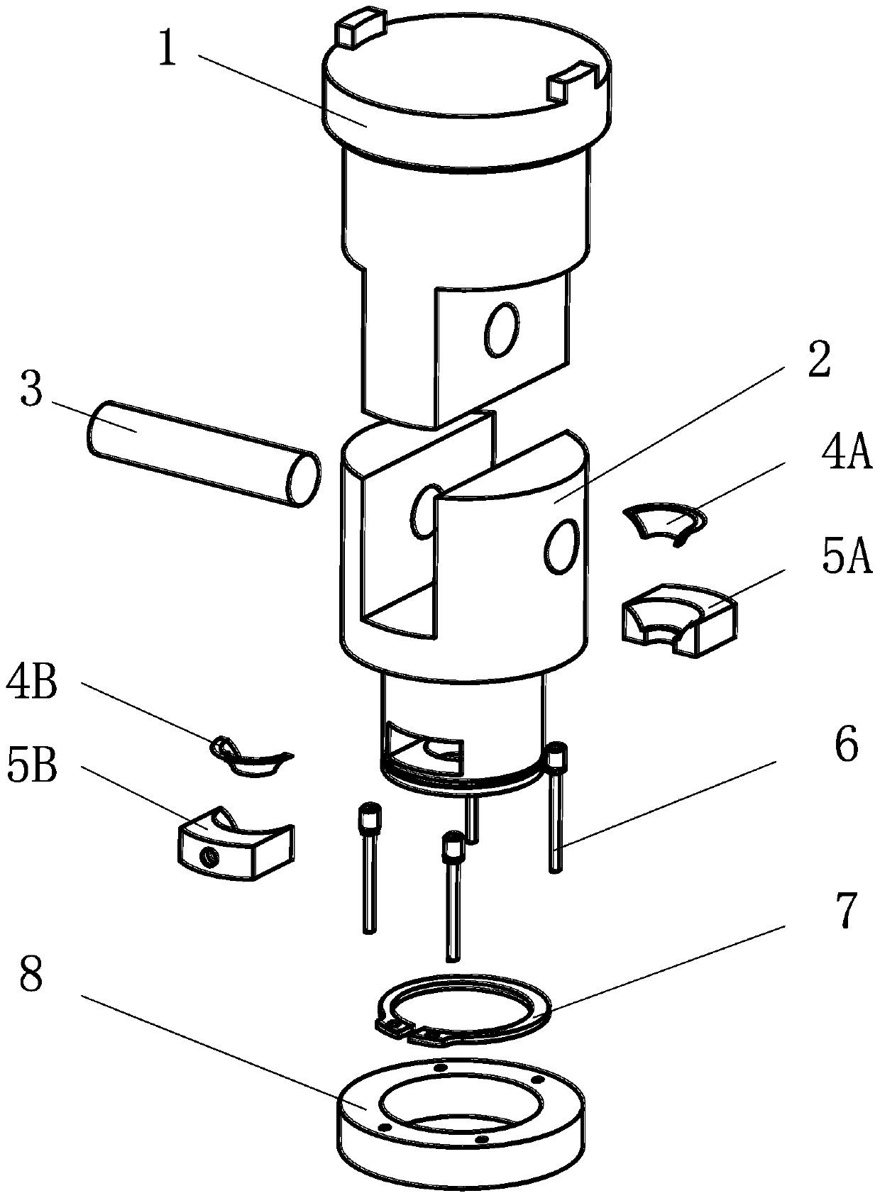 A quick loading and unloading split fixture for fatigue test