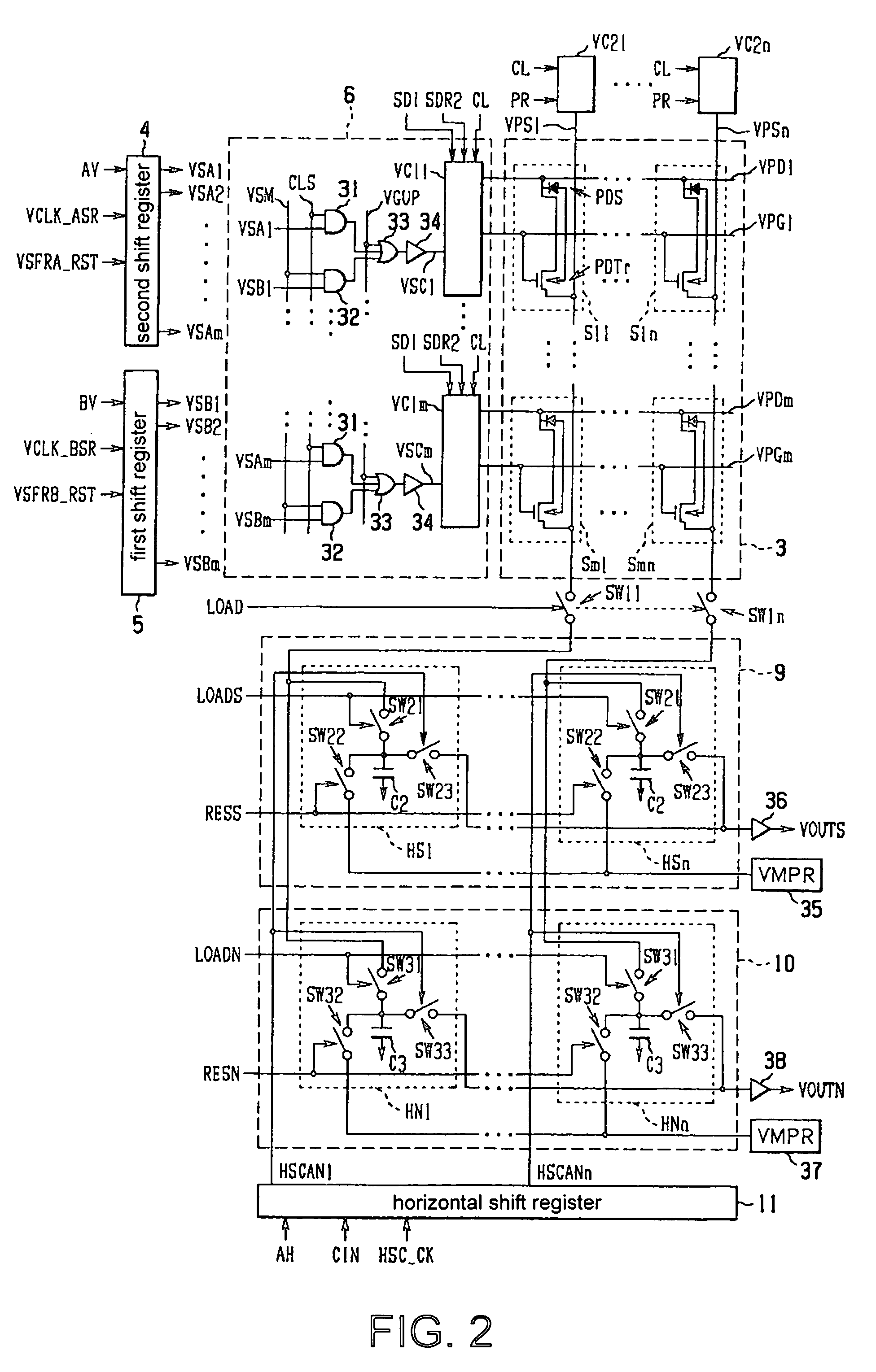 Image processing device and method for reading image signal from a matrix type solid state image-pickup element