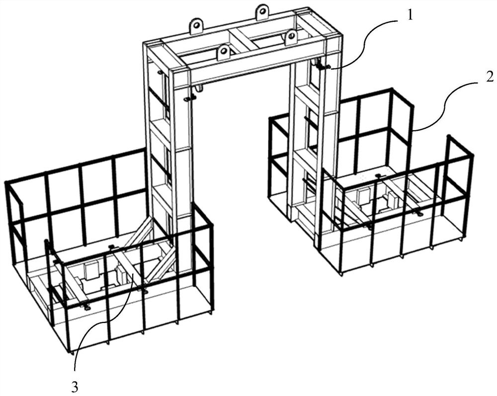 Steel pipe pile positioning device for steel trestle construction in water area and construction method