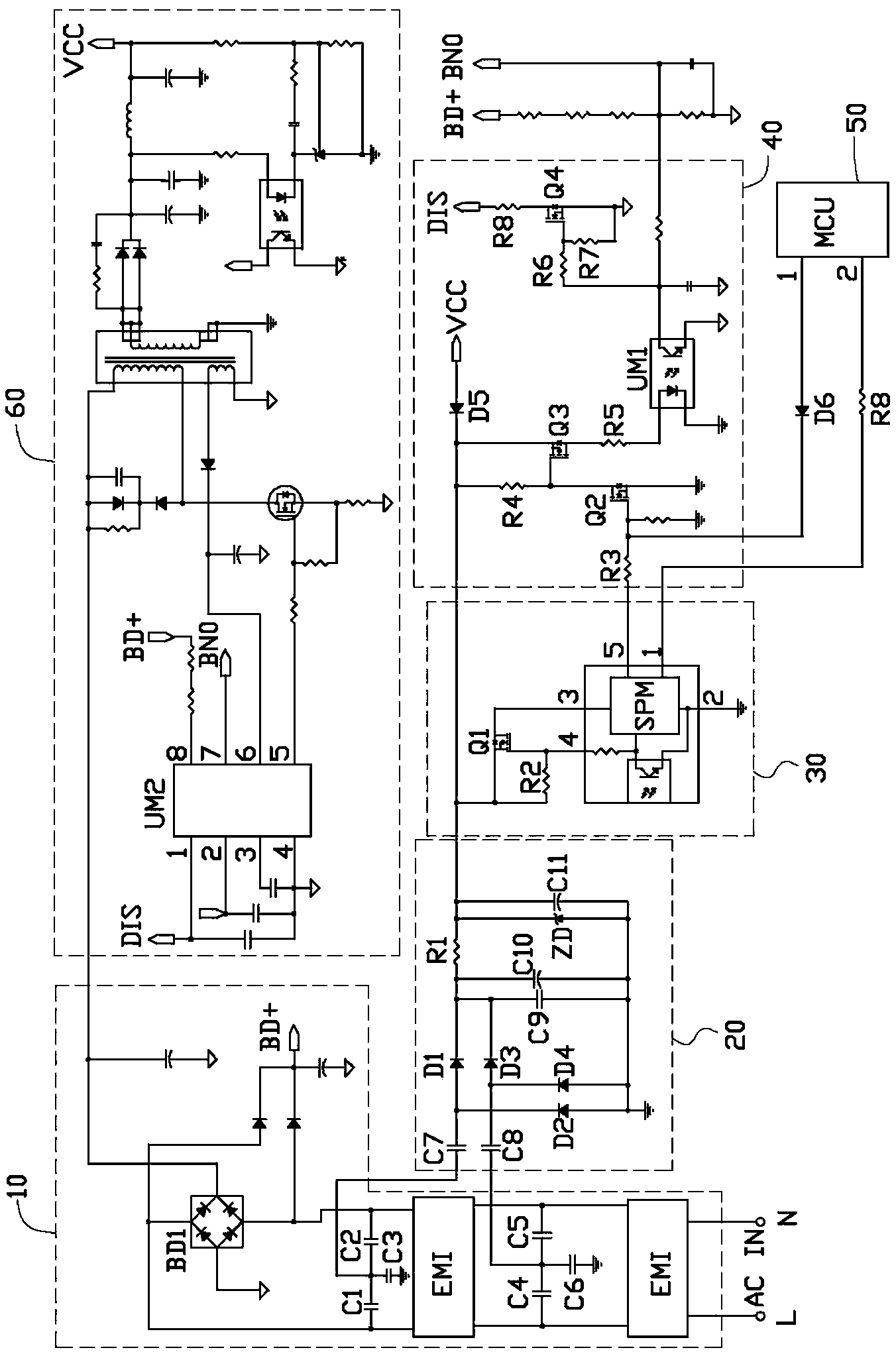 Remote control starting circuit