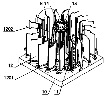 Large vacuum pump impeller casting method